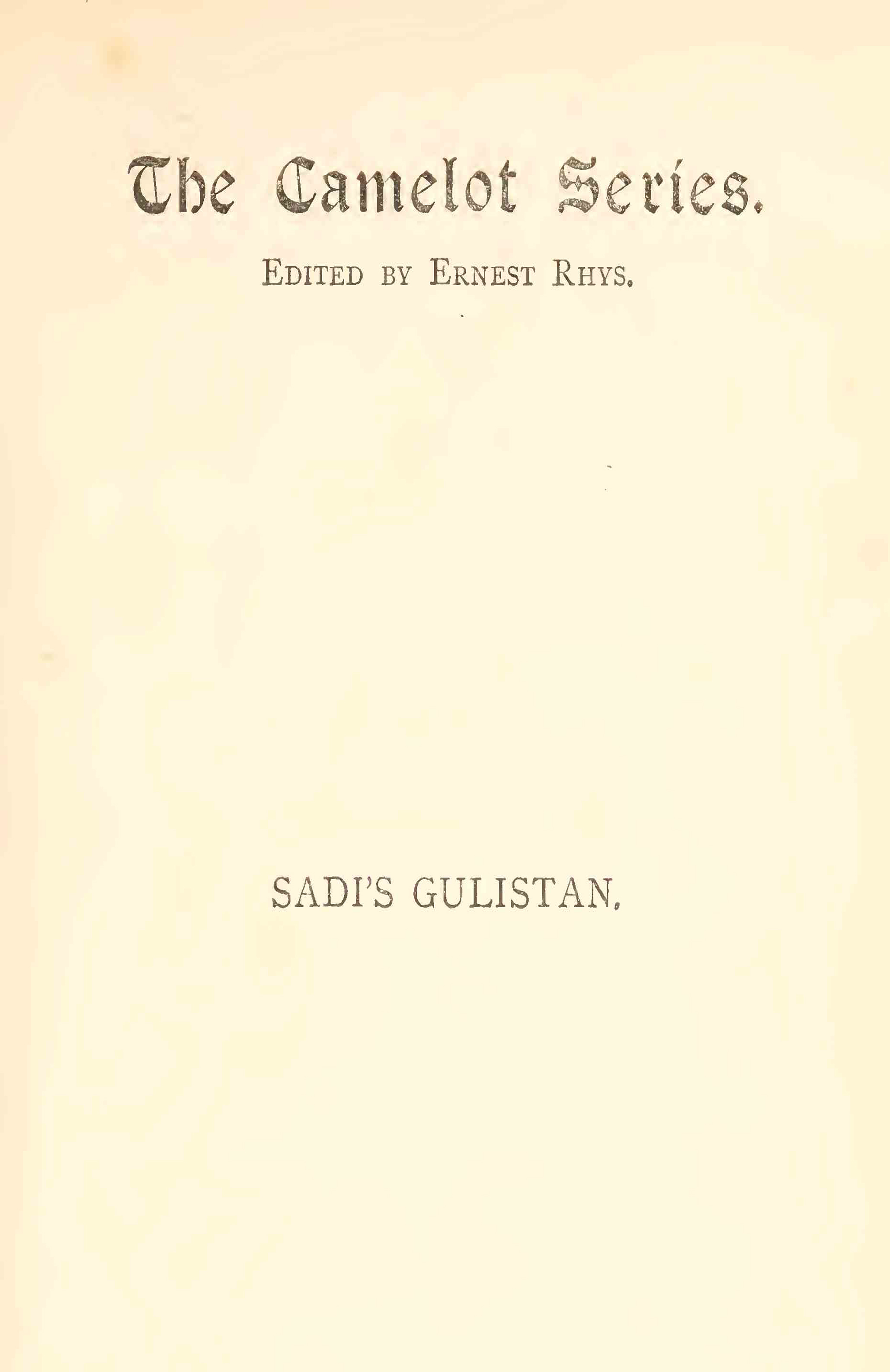 Sadi's Gulistan