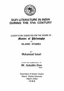 Sufi Literature In India During The 17th Century